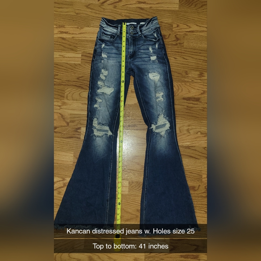 Kancan flare distressed jeans size 25